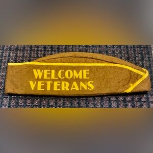 “Welcome Veterans” Brown and Yellow Vintage Garrison Caps